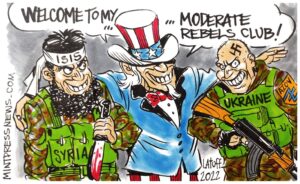 Карикатура бразильского левого художника Латуффа, 11 марта 2022 г.