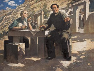 Мао Цзэдун и Анна Луиза Стронг (Ли Синтао, 1973)