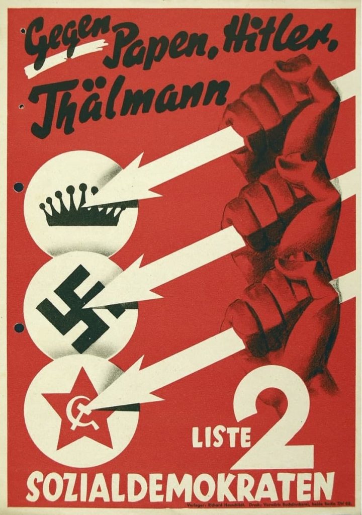 Против Папена, Гитлера, Тельмана