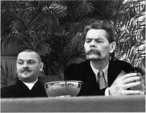 Жданов и Горький на первом съезде советских писателей